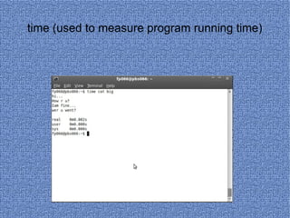 time (used to measure program running time) 