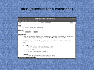 man (mannual for a command) 
