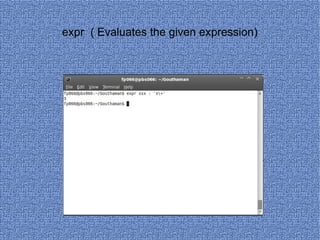 expr  ( Evaluates the given expression) 