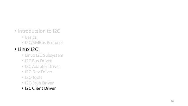 New Drivers: bind i2c