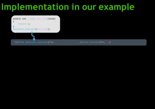 Implementation in our example
 