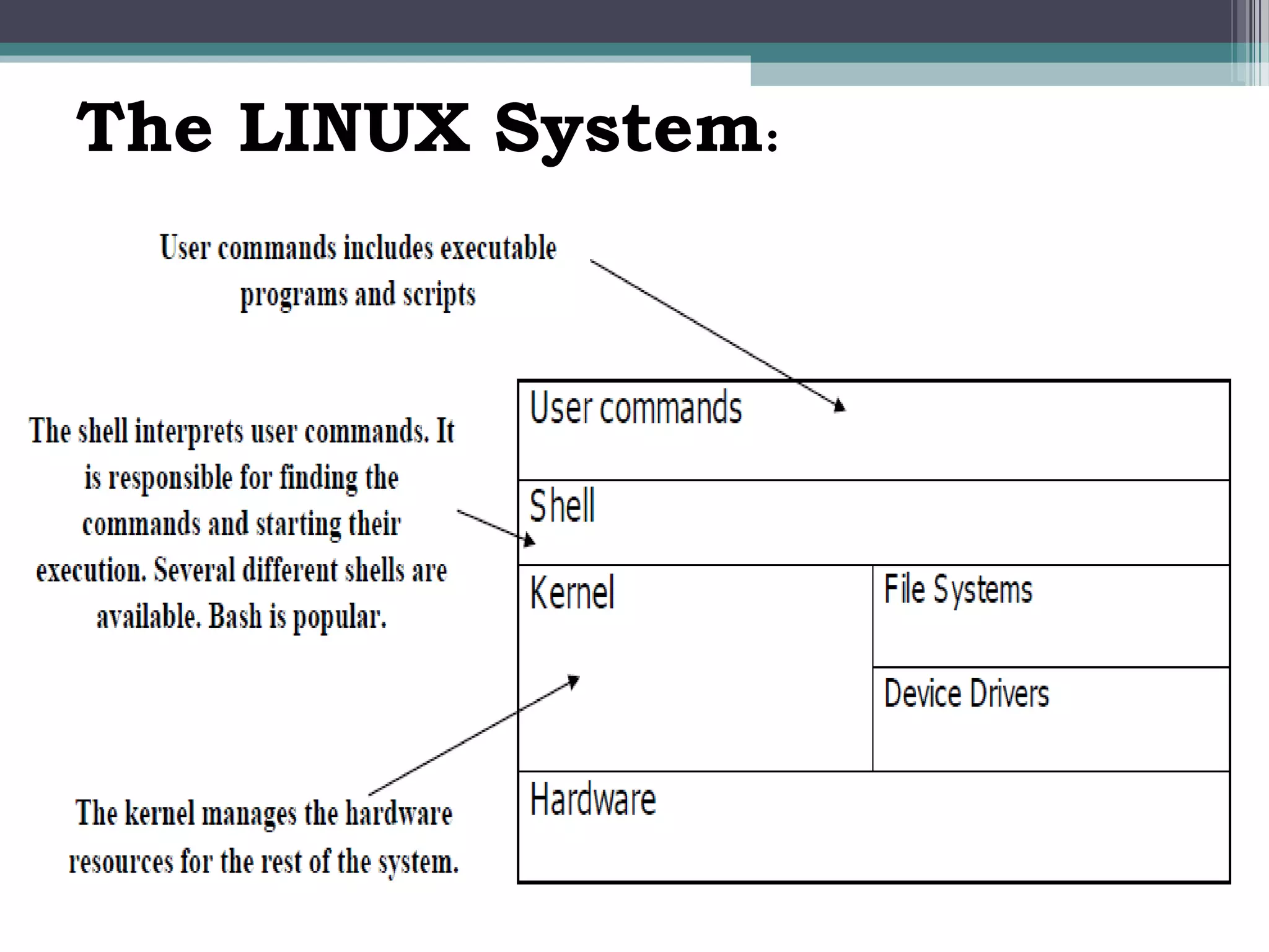 The LINUX System:
 