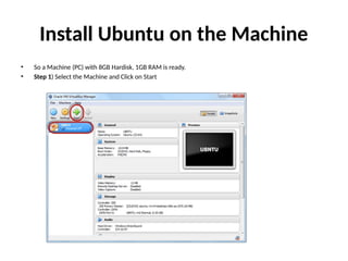 how to install ubuntu using virtual machine | PPTX