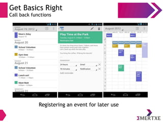 Get Basics Right
Call back functions
Registering an event for later use
 
