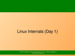 Linux Internals Part - 1 | PDF