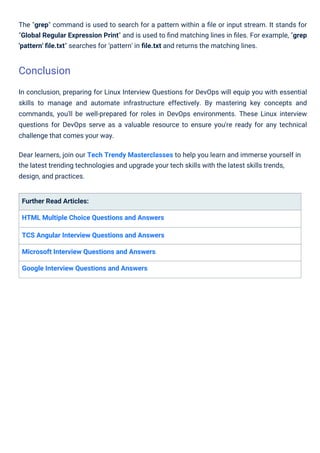 Linux Interview Questions PDF By ScholarHat | PDF