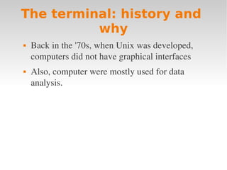 Linux intro 2 basic terminal | PDF
