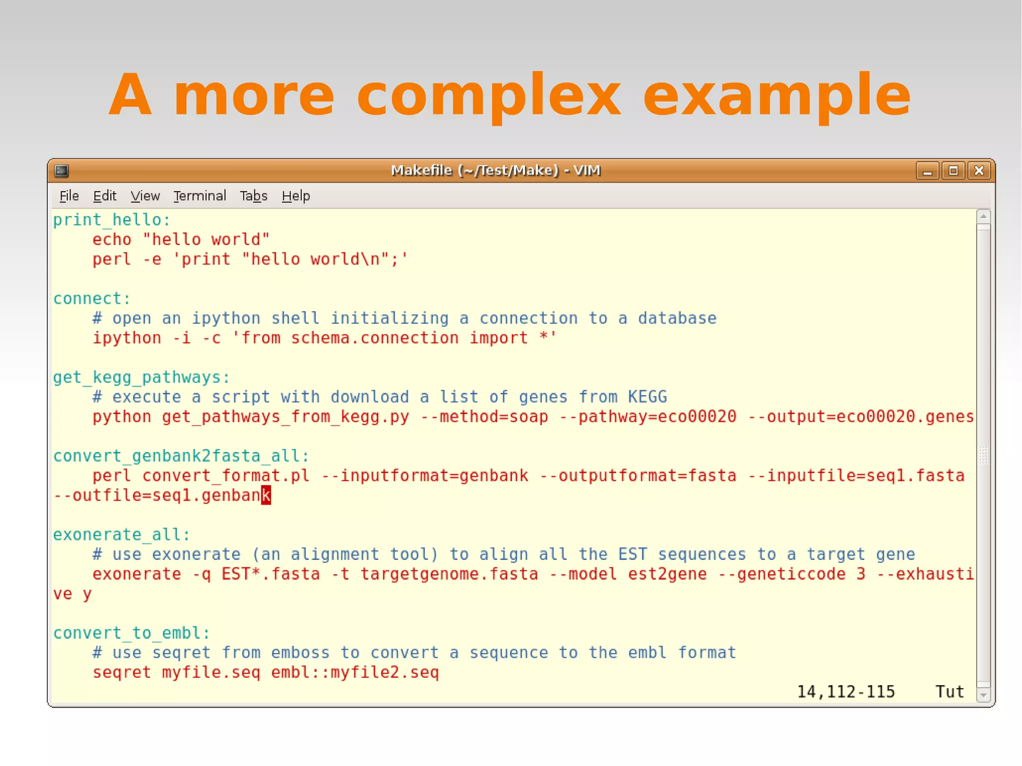 A more complex example 