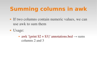Linux intro 4 awk + makefile | PDF