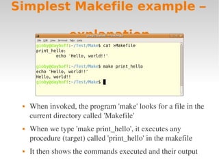 Linux intro 4 awk + makefile | PDF