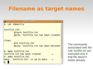 Linux intro 4 awk + makefile | PDF