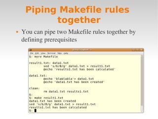 Linux intro 4 awk + makefile | PDF