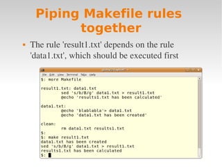 Linux intro 4 awk + makefile | PDF