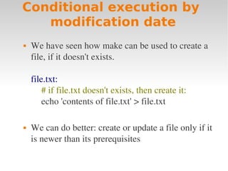 Linux intro 4 awk + makefile | PDF