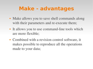 Linux intro 4 awk + makefile | PDF