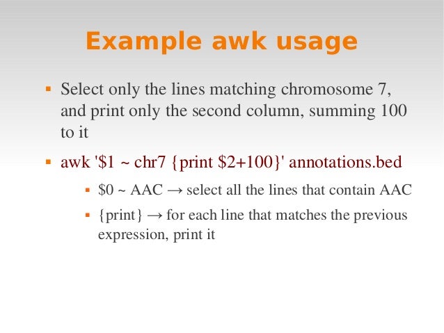 How to write awk