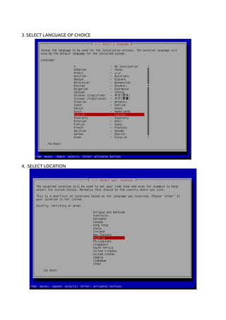 3. SELECT LANGUAGE OF CHOICE
4. SELECT LOCATION
 
