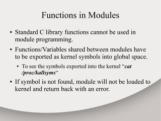 linux kernel module programming - 03 coding, compiling... Linux kernel code | PDF