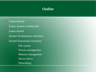 Linux kernel architecture | PDF | Operating Systems | Computer Software ...