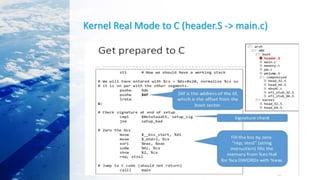 Kernel Real Mode to C (header.S -> main.c)
 