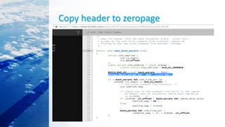 Copy header to zeropage
 