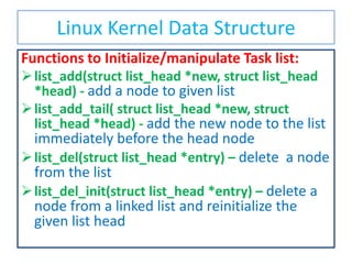 Data Structures used in Linux kernel | PPTX | Operating Systems ...