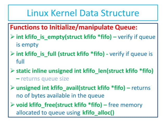Data Structures used in Linux kernel | PPT