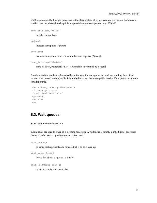 Linux kernel driver tutorial vorlesung | PDF