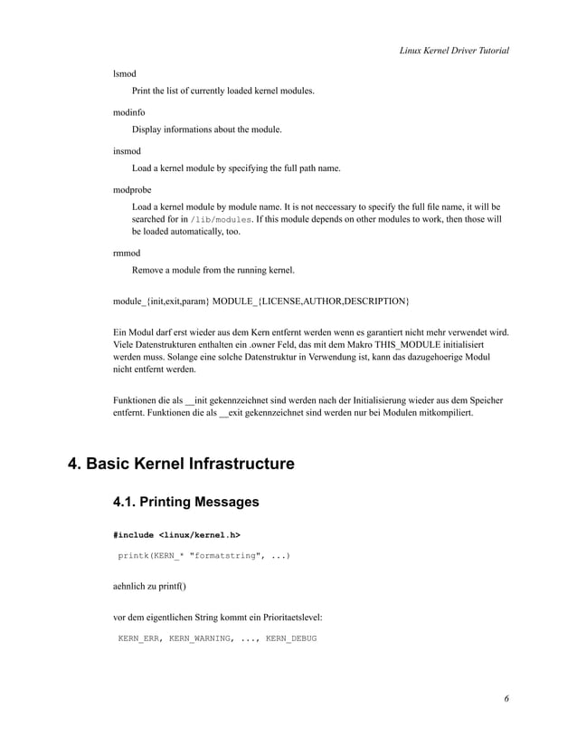 Linux kernel driver tutorial vorlesung | PDF