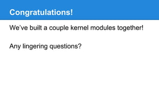 Linux kernel modules | PDF