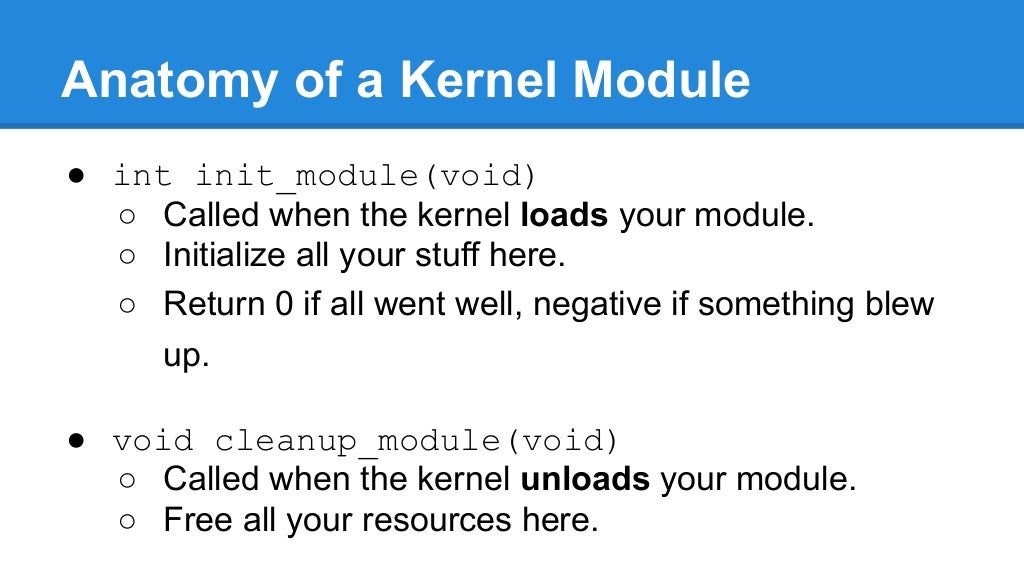 Linux kernel modules