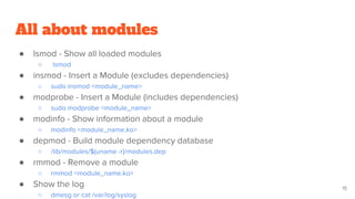 Linux kernel modules | PDF