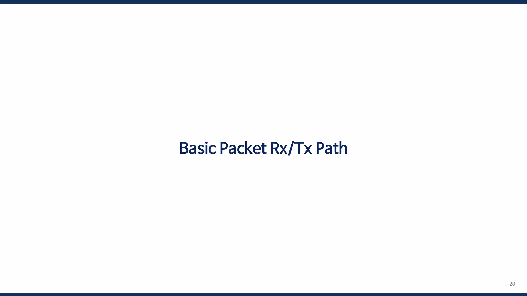 28
Basic Packet Rx/Tx Path
 