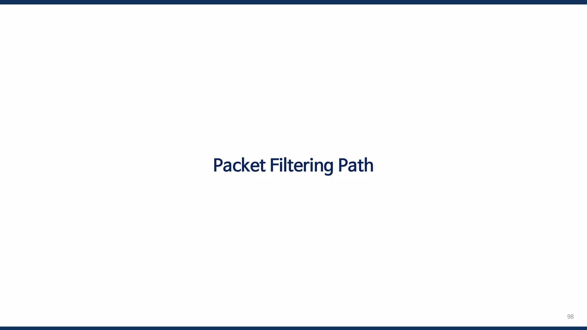 98
Packet Filtering Path
 