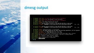 dmesg output
 