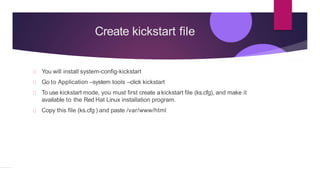 Linux kickstart | PDF
