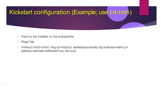 Linux kickstart | PDF