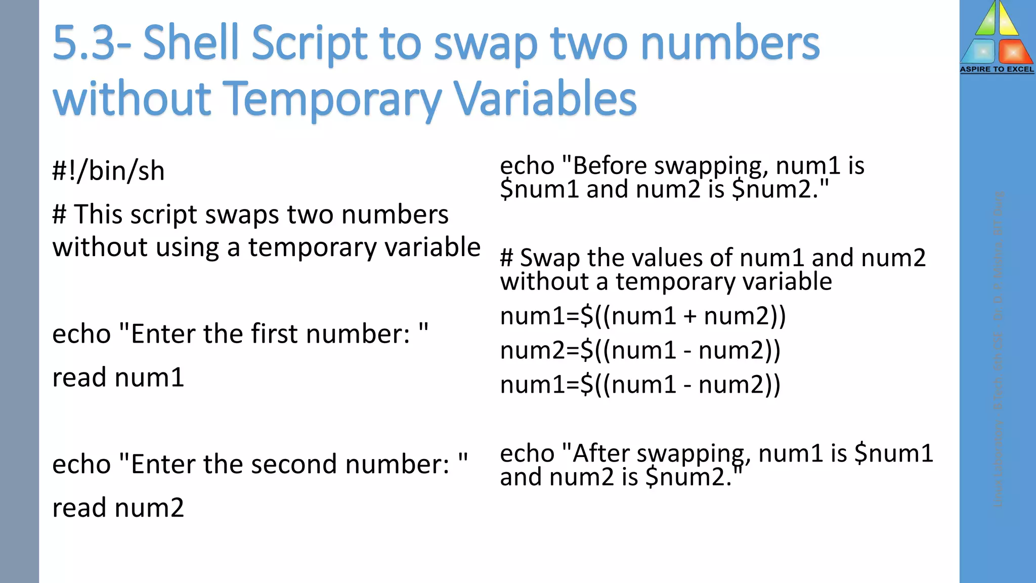 Basic Shell Programs | PPT