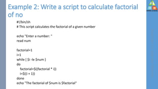 Control flow and related shell cripts | PPT
