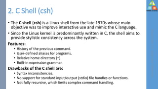 Types of Linux Shells | PDF | Operating Systems | Computer Software and ...
