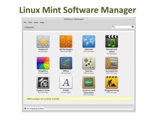 Linux Mint Software Manager
 