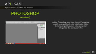 APLIKASI
MINT
PHOTOSHOP
(windows)
 