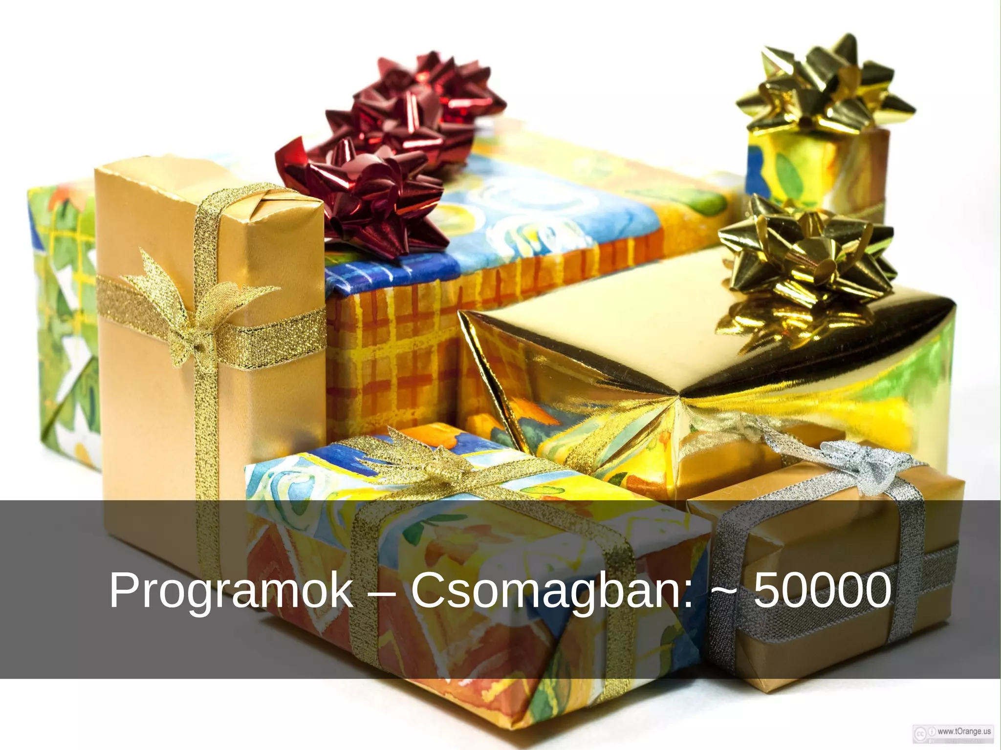 Programok – Csomagban: ~ 50000
 