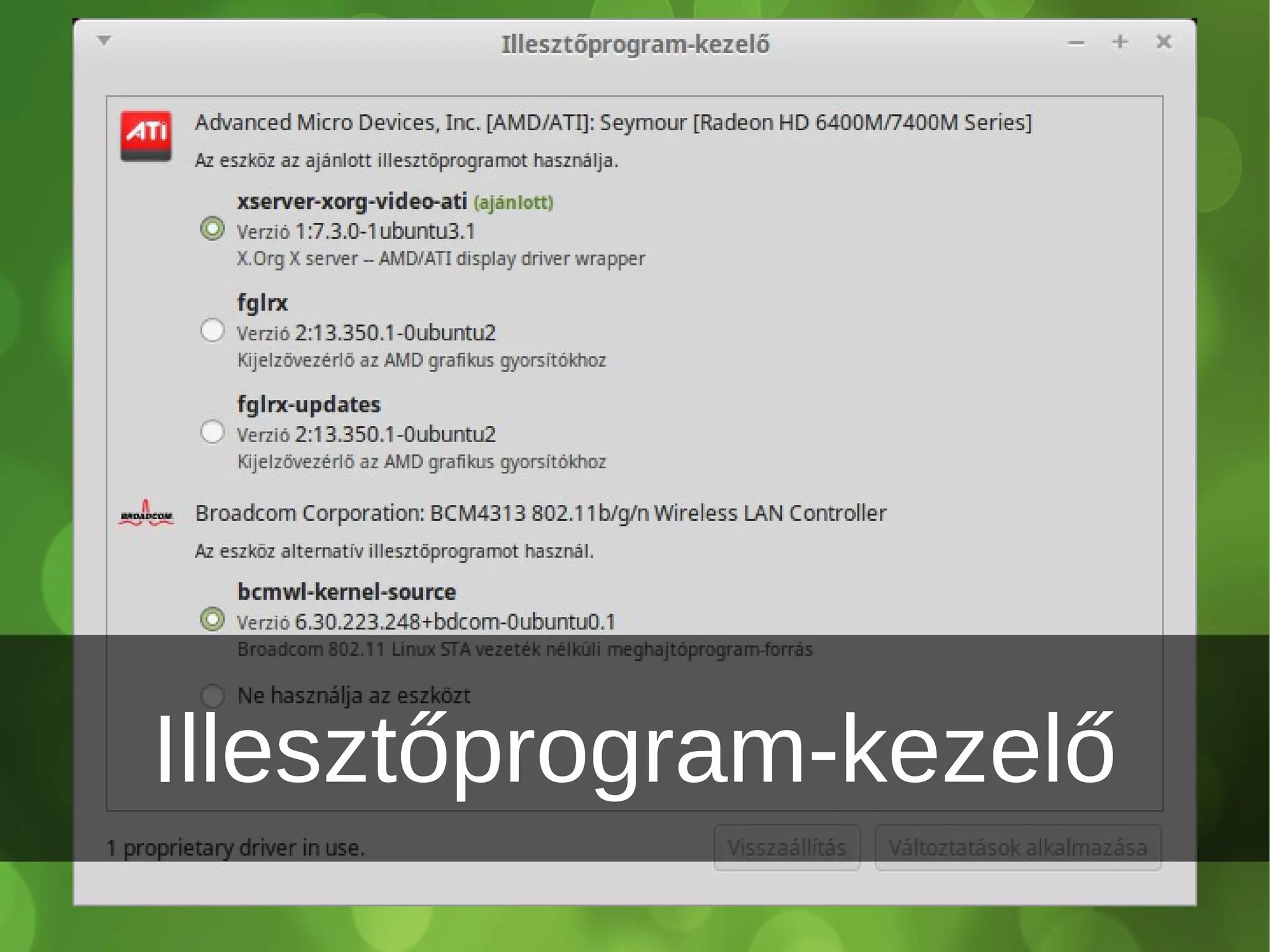 Illesztőprogram-kezelő
 
