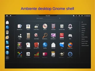 Ambiente desktop Gnome shell 
 