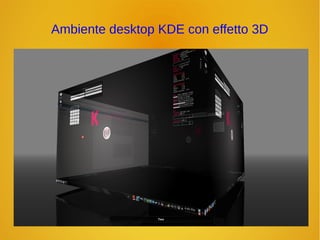 Ambiente desktop KDE con effetto 3D 
 
