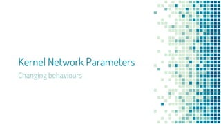 Kernel Network Parameters
Changing behaviours
 