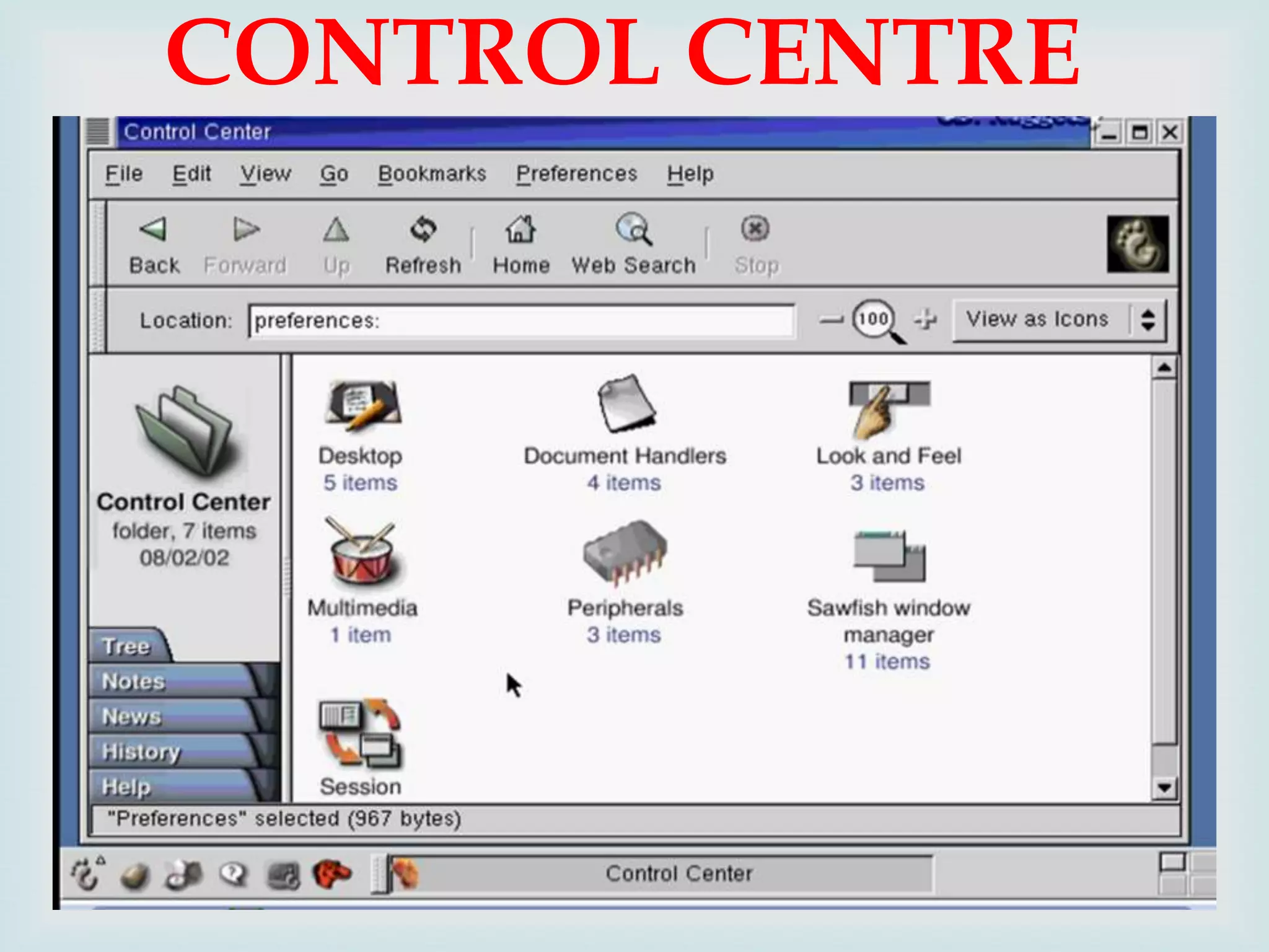 CONTROL CENTRE


 