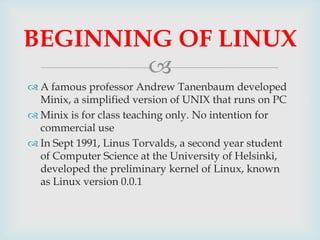 Linux Slide Teaching Linux ppt | PPTX