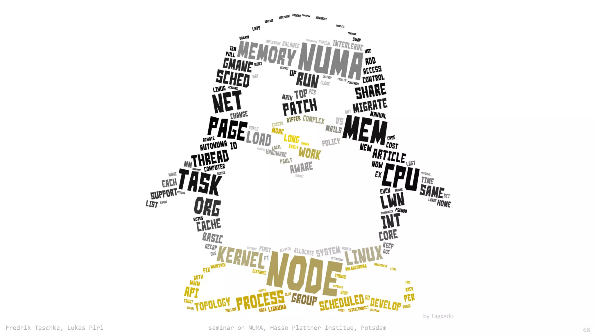 Fredrik Teschke, Lukas Pirl seminar on NUMA, Hasso Plattner Institue, Potsdam 68
 